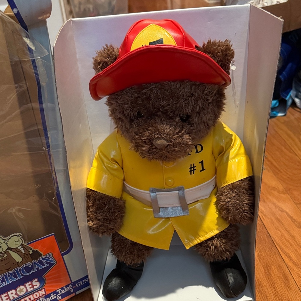 Vintage Gund American Heroes 1st Edition Fireman Bear